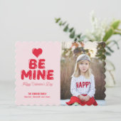 ビーマインハートバルーンレターフォトバレンタインカード シーズンカード (スタンド正面)