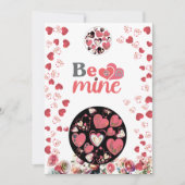 ビーマインフローラスフィアピンクハートバレンタインデー シーズンカード (正面)