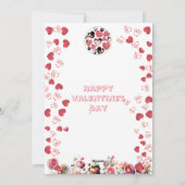 ビーマインフローラスフィアピンクハートバレンタインデー シーズンカード (裏面)