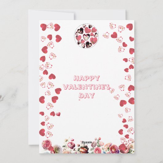 ビーマインフローラスフィアピンクハートバレンタインデー シーズンカード (裏面)