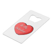 ビーマイヴァレンティネスハートキャンディスケッチ クレジットカード栓抜き (正面アングル)