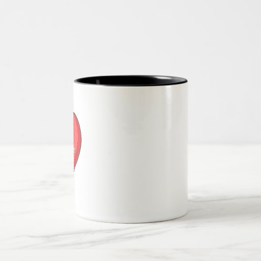 ビーマイヴァレンティーンズキャンディハートスケッチ ツートーンマグカップ (中央)