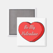 ビーマイヴァレンティーンズキャンディハートスケッチ マグネット (正面/裏面)