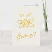 ビーミンイラストレーションバレンタインデー 箔グリーティングカード (正面)