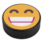 ビーミング顔笑顔の瞳かわいいカスタム絵文字カラー アイスホッケーパック (3/4)