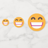 ビーミング顔笑顔の瞳かわいいカスタム絵文字カラー コンフェッティ (正面)