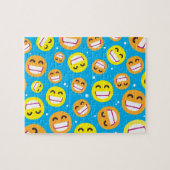 ビーミング顔笑顔の瞳かわいいカスタム絵文字カラー ジグソーパズル (横)