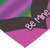 ビーミンバレンタインパープルストライプハート ショートテーブルランナー (コーナー)