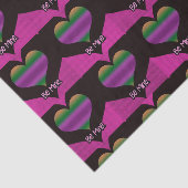 ビーミンバレンタインパープルストライプハート 薄葉紙 (詳細)