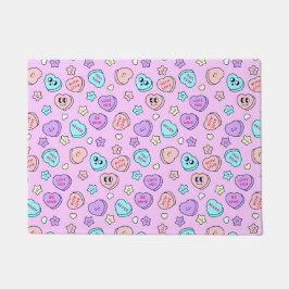 ビーミンパステルハート&スターラベンダー ドアマット