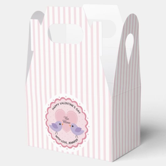 ビーミンピンクストライプハートバレンタイン フェイバーボックス (オープン)