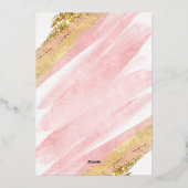 ビーミンピンクフェイクグリッターフォイルホリデーカード 箔シーズンカード (裏面)