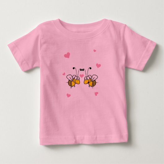 ビーミンピンク乳児Tシャツ ベビーTシャツ (正面)