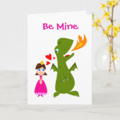 ビーミンプリンセスと恐竜バレンタイン カード (黄色い花)