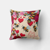 ビーミンロマンチックフローラデザイン クッション (裏面)