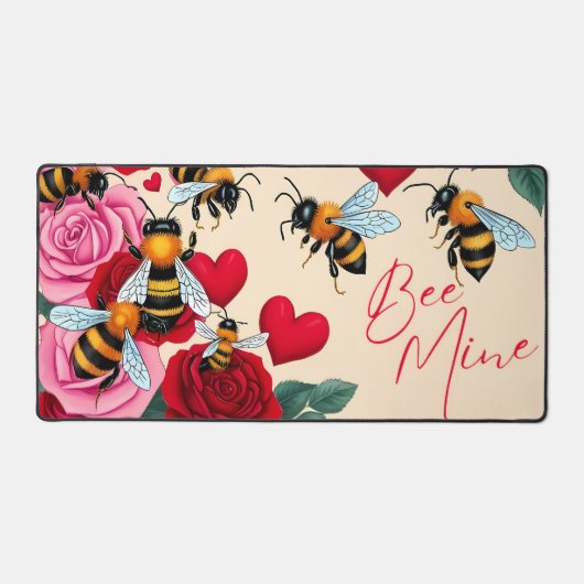 ビーミンロマンチックフローラデザイン デスクマット (正面)