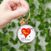 ビーミン赤いハート キーホルダー (手)