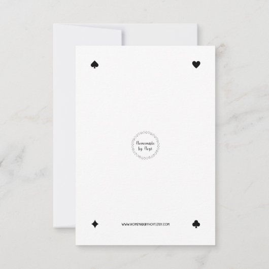 ビーミン踊りクイーンラスベガススタイルバレンタイン サンキューカード (裏面)