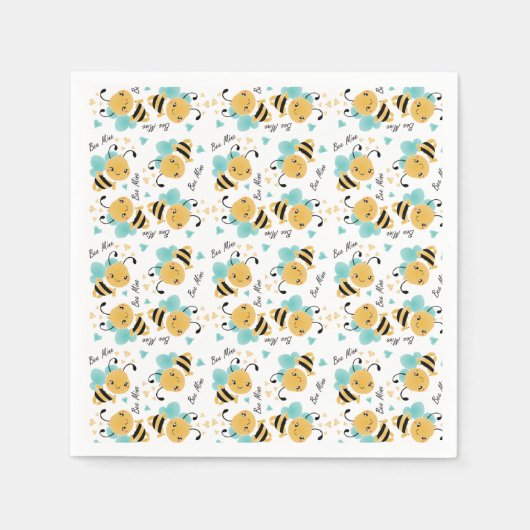 ビーミン(昆虫)マルハナバチパターン スタンダードカクテルナプキン (正面)