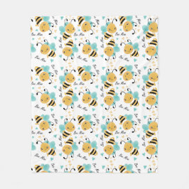 ビーミン（昆虫）マルハナバチパターン フリースブランケット