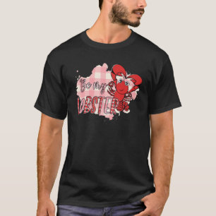 ビーミーロブスター愛好家バッファロープレイドハートラブヴェール Tシャツ