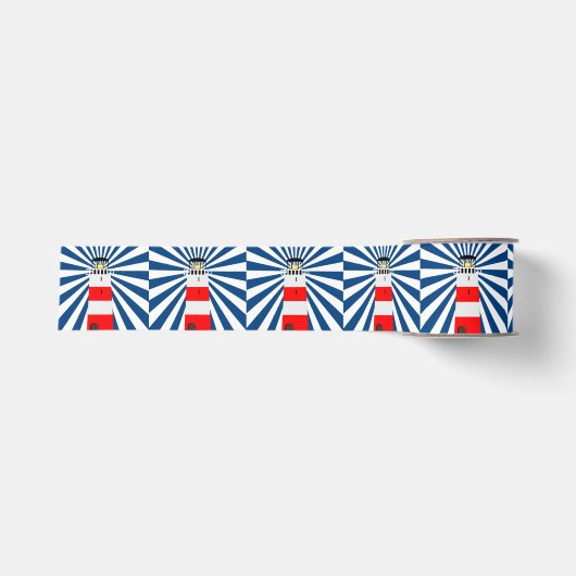ビームが付いている航海のな灯台 グログランリボン (正面)