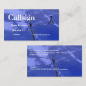 ビームとタワーのアマチュア無線通話サイン 名刺 (正面/裏面)