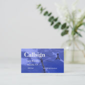 ビームとタワーのアマチュア無線通話サイン 名刺 (スタンド正面)