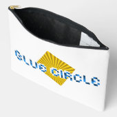 ビームと反対のピクセルの文字を持つ黄色の正方形 アクセサリーポーチ (見開き)