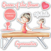 ビームの女王 体操少女 パーソナライズド シール (正面)