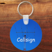 ビームアンテナ及びコールサイン キーホルダー (正面)