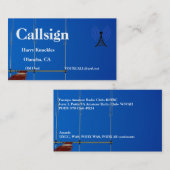 ビームアンテナ及びタワー型アマチュア無線呼出符号 名刺 (正面/裏面)
