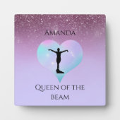 ビーム体操のクイーンパープルグラデーショングリッター フォトプラーク (正面)