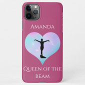 ビーム体操のピンクの女王パーソナライズされた iPhoneケース (裏面)