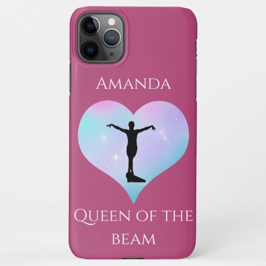 ビーム体操のピンクの女王パーソナライズされた iPhoneケース (裏面)
