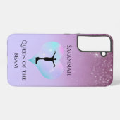 ビーム体操の紫の女王パーソナライズされた SAMSUNG GALAXYケース (裏面横)