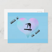 ビーム体操ポストカードブルーのクイーン ポストカード (正面/裏面)