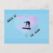 ビーム体操ポストカードブルーのクイーン ポストカード (正面)