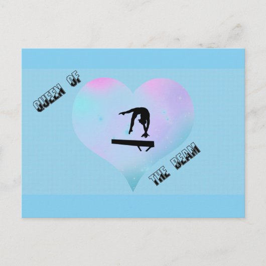 ビーム体操ポストカードブルーのクイーン ポストカード (正面)