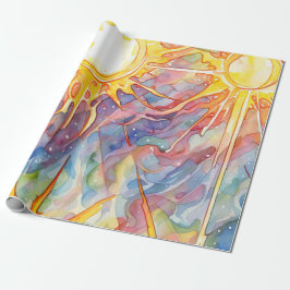 ビーム太陽の放射 ラッピングペーパー