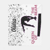 ビーム・シルバー・スターズの体操クイーン フリースブランケット (正面)