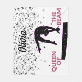 ビーム・シルバー・スターズの体操クイーン フリースブランケット