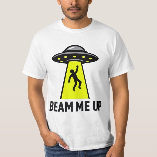 ビーム・ミー・アップ - エイリアン Tシャツ (正面)
