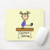 ビームTシャツおよびギフトのブロンドの女の子の体育専門家 マウスパッド (マウス)