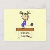 ビームTシャツとギフトを着たブロンドの女の子 ポストカード (正面)