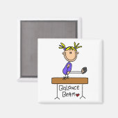 ビームTシャツとギフトを着たブロンドの女の子 マグネット (正面/裏面)