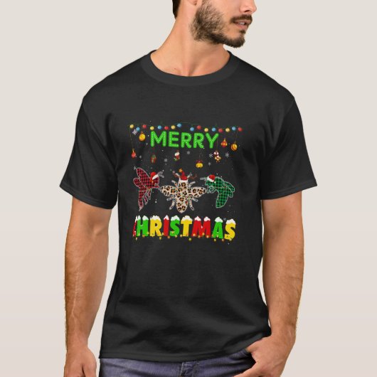 ビーメリークリスマスパジャマ醜いセーターSanta Hat Tシャツ (正面)