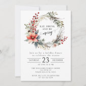 ビーメリークリスマスリースパーティの招待状 招待状 (正面)