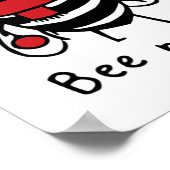 ビーメリースおもしろい・ギフト・ビー・恋人 ポスター (角)