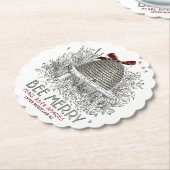 ビーメリーホリデーコースターとSkipとレッドボウ ペーパーコースター (アングル)